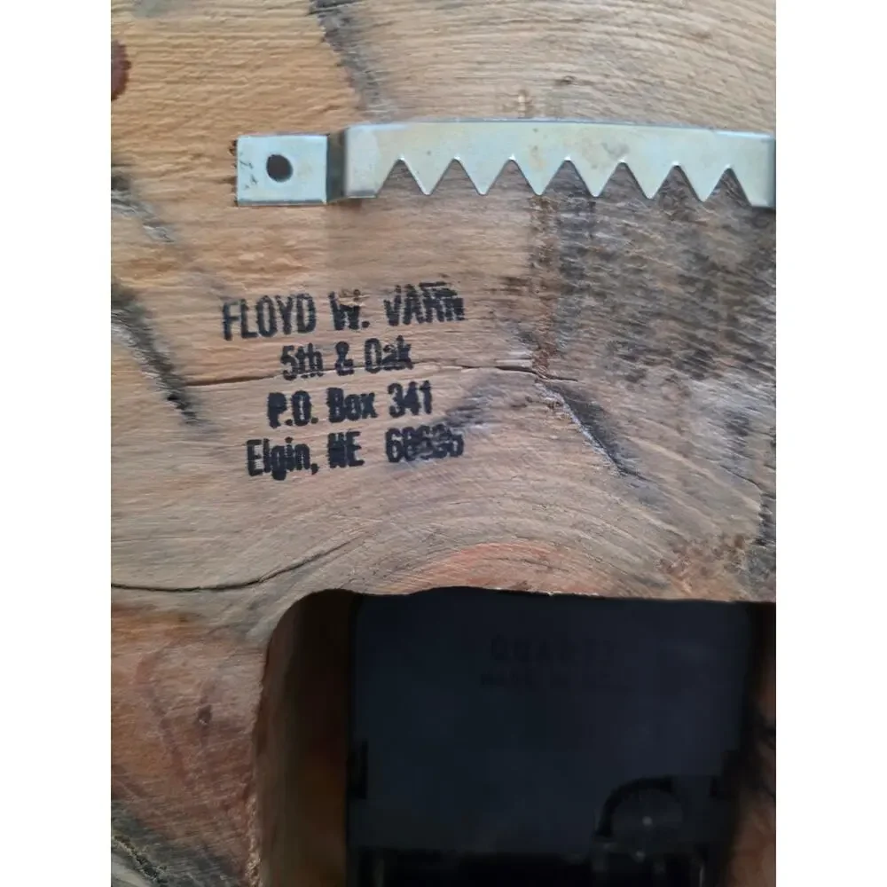 MCM Handmade Live Edge Burlwood Clock Made in USA Tested & Works